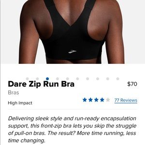 NWT $70 Brooks Sports Bra